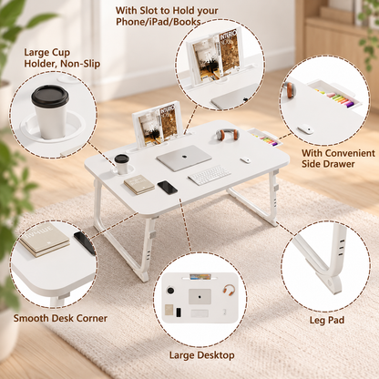 Adjustable Foldable Laptop Bed Desk