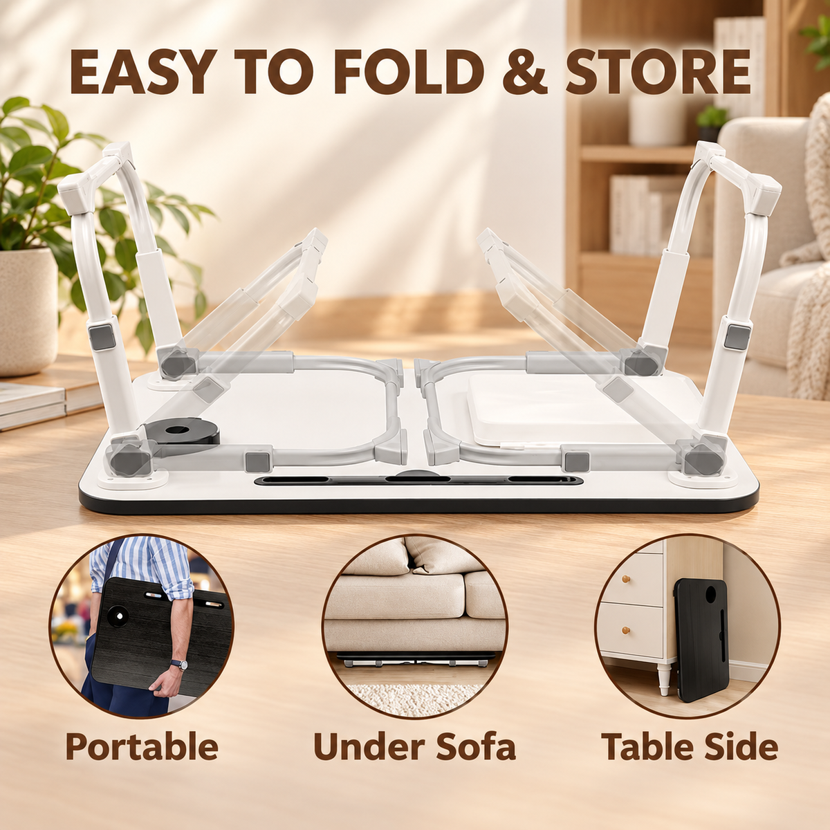 Adjustable Foldable Laptop Bed Desk
